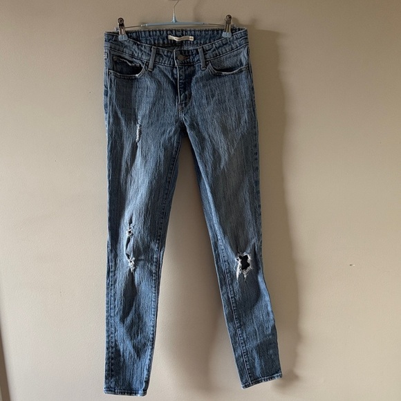 Levi's Denim - 49. | Levi's | Distressed Light Blue Skinny Jeans